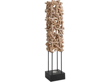 FIJI - LED wooden floor lamp by Flam & Luce - view 2